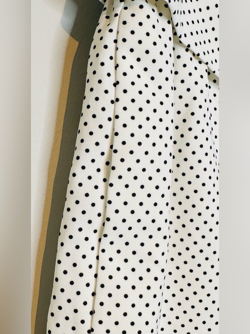 Alice + Olivia Soft White Black Mini Dot High-Waist Tie-Front Shorts NWT - Picture 8 of 15